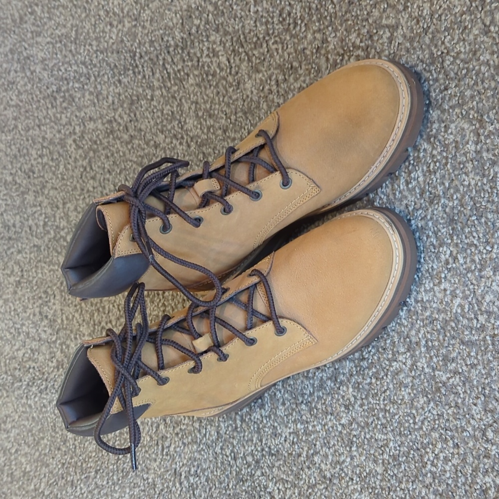 Timberland Boots W 8.5 Cheyenne Valley Combat Hiking A2KRM Brown Leather